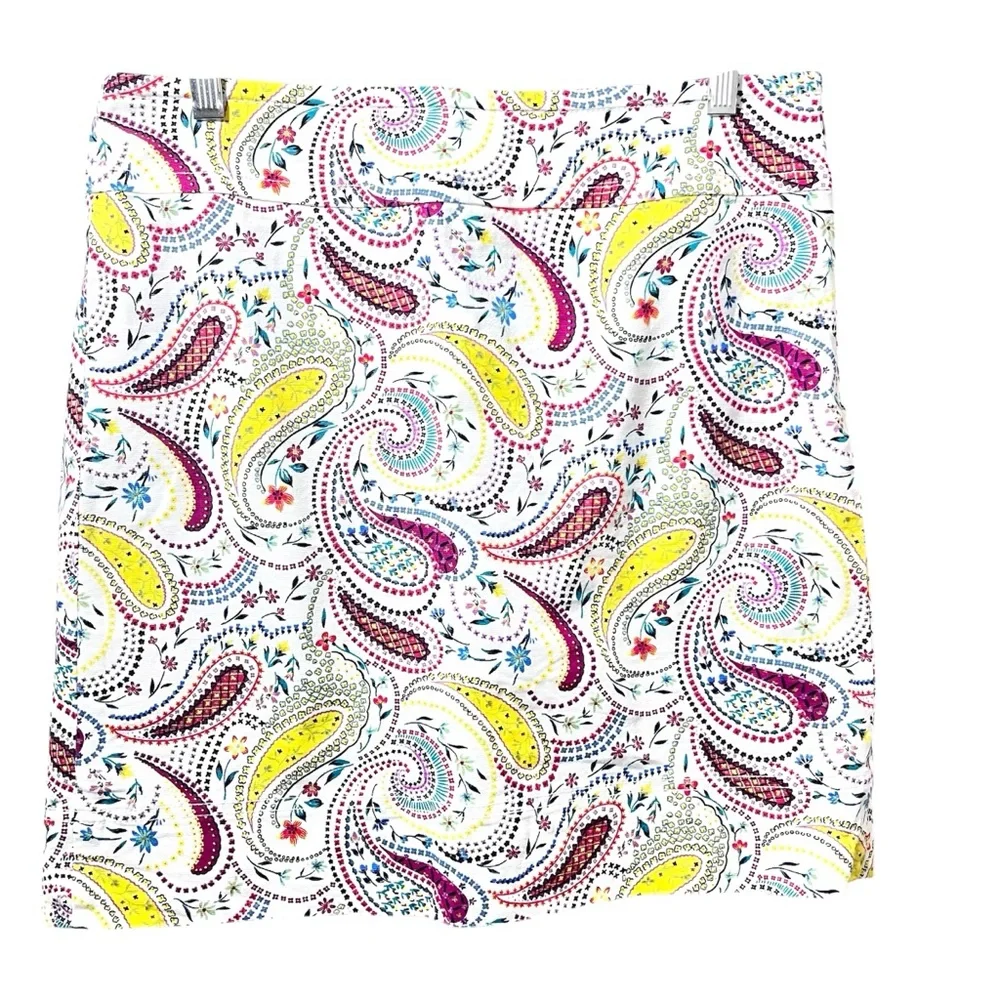 Talbots Paisley A-Line Skirt Women Size 6 Cottagecore Preppy Spring Summe